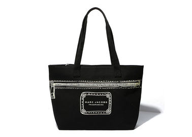 China Presente relativo à promoção à moda das sacolas pretas reusáveis da lona com logotipo da empresa fornecedor